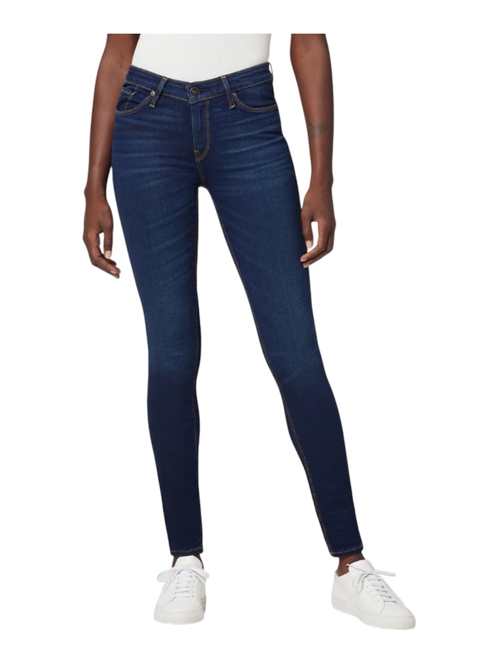 Hudson Jeans, Krista Ankle Super Skinny Jeans, Raw Hem, W29, 29, Dark Denim,